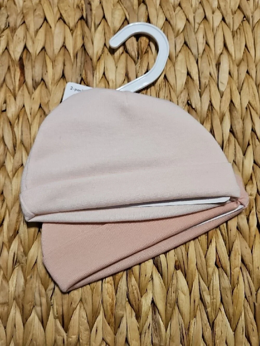 Carter's 2-Pack Baby Hats in Light Pink and Blush